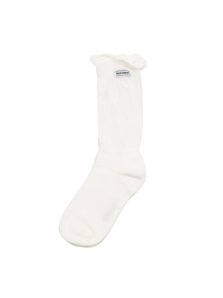 [Moromoro2] Cotton Blend Ruffle Mid-Tube  Socks