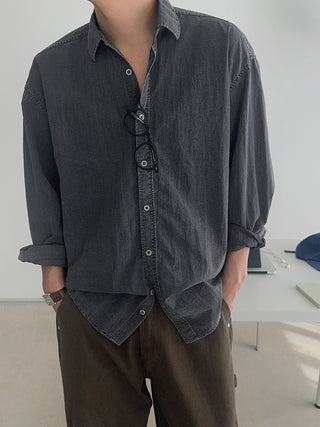 Luel Nylon Pigment Oversized Shirt