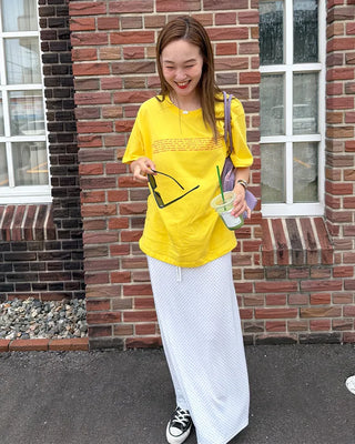 Pindot Easy Maxi Skirt