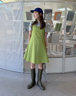 Frill bustier midi dress