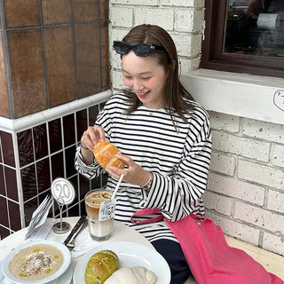 (Unisex) Striped Long-Sleeve T-Shirt