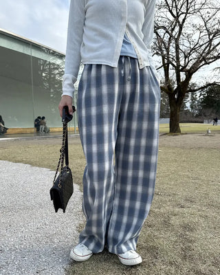 Checked Banding Pants