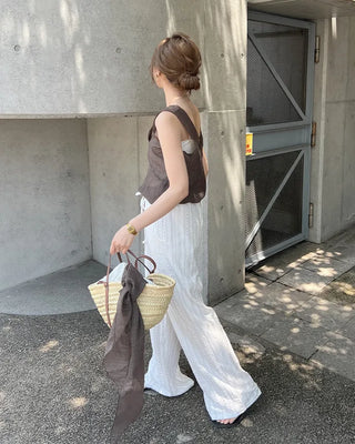 Scarf set sheer layered dress
