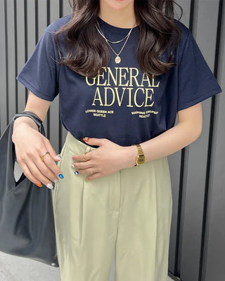 ADVICE Lettering Short-Sleeve T-Shirt