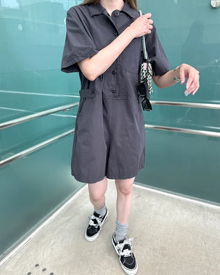 Simple short jumpsuit