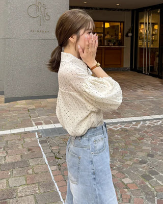 Polka Dot Balloon Blouse