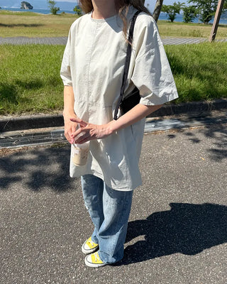Block Stitch Oversized Tunic