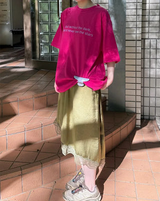 Round neck loose fit t-shirt