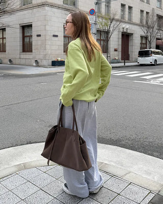 Round neck waffle long t-shirt