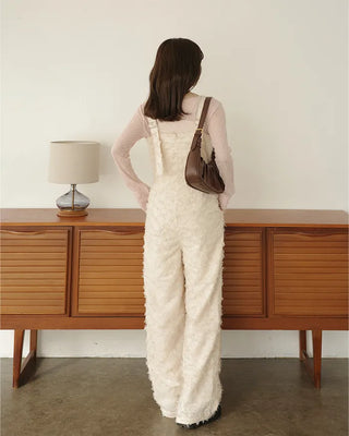 (ORIGINAL) Heart Neck Feather Jumpsuit