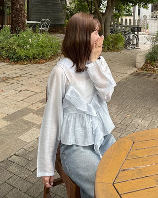 Frill Bistier Blouse Set