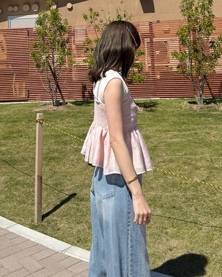 Twisted Frill Bustier Blouse