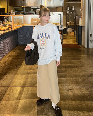 MAVEN Printed Oversized Sweatshirt