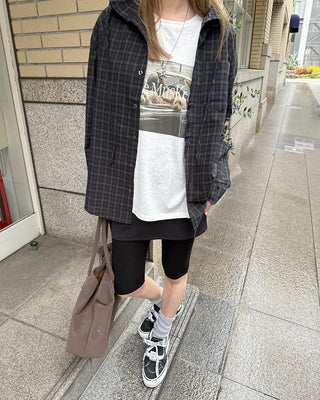 Mini skirt layered capri pants