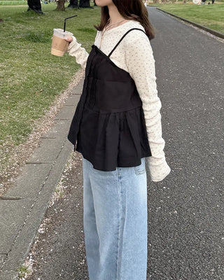 Shirred camisole blouse