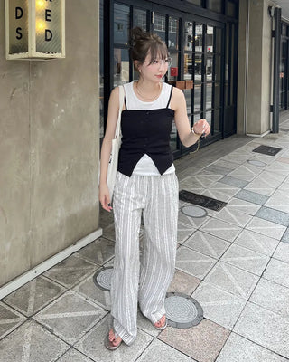 Button Rib Bustier