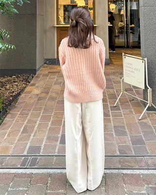 Ribbed Collar Pocket Cardigan