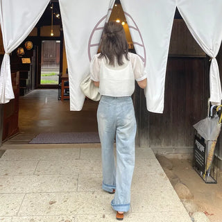 Ribbon layered blouse