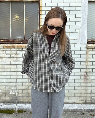 Loose-fit check shirt