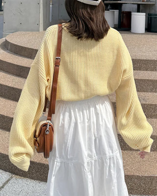 Loose-fit half-zip knit