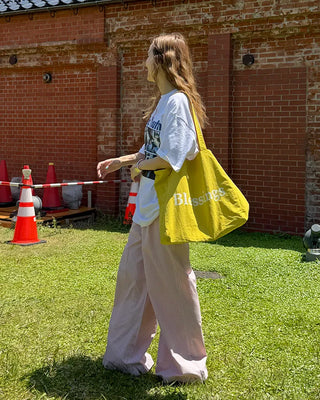 Belt loop striped easy pants