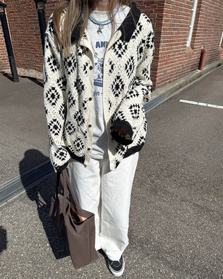 Vintage Jade Pattern Cardigan