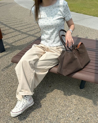 Cotton wide-leg pants