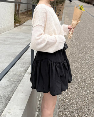 Boat neck loose fit knit