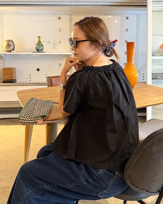 String Two-Way Nylon Blouse