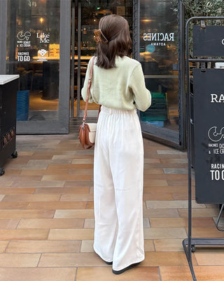 Ribbed round neck cardigan