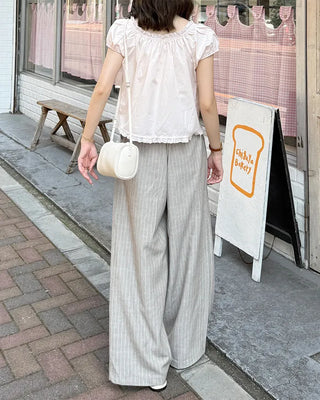Heart Button Frill Blouse