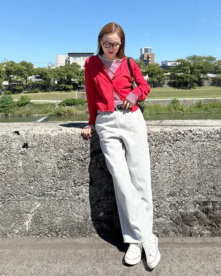 Simple elastic waist sweatpants