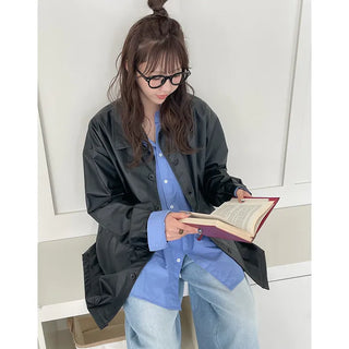 Simple leather jacket
