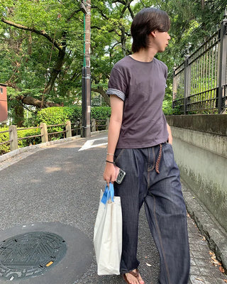 Checked Roll-Up Short-Sleeve T-Shirt