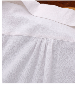 [CULTUM] Seersucker Cuban Collar Shirt