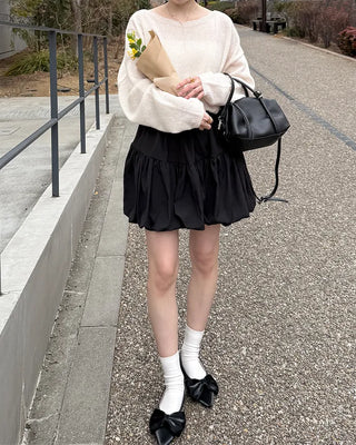 Boat neck loose fit knit