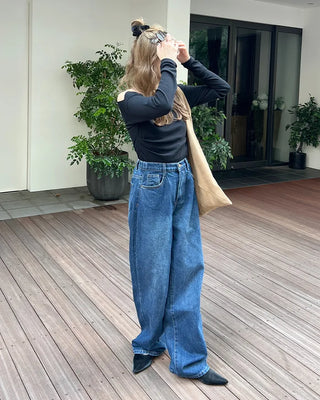 Asymmetrical Shoulder Shirring T-Shirt