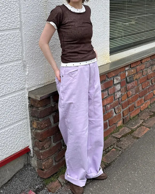 See-through short-sleeve T-shirt