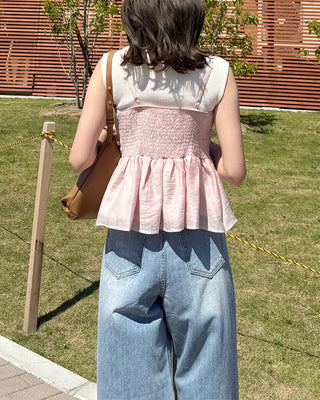 Twisted Frill Bustier Blouse