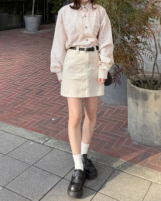 Oversized striped shirt