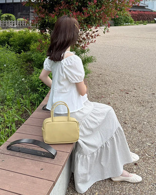 Checked long skirt