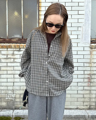 Loose-fit check shirt
