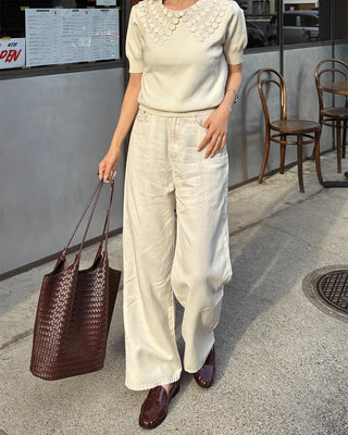 Round-toe simple loafers