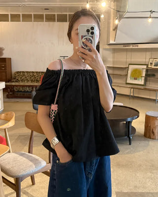 String Two-Way Nylon Blouse