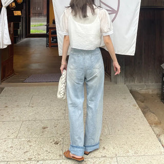 Ribbon layered blouse