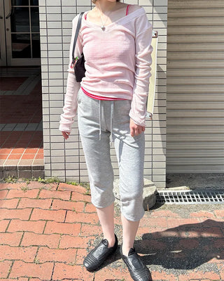 Sweat Slim Capri Pants
