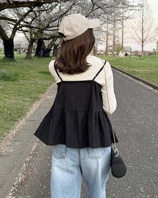 Shirred camisole blouse