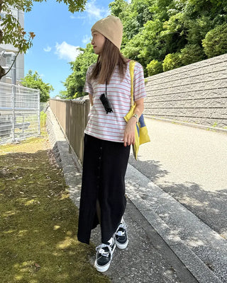 Casual striped short-sleeved T-shirt