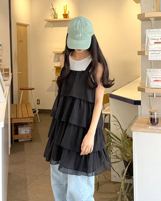 Can-can frill mini dress