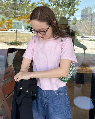 Colorful basic short-sleeved T-shirt